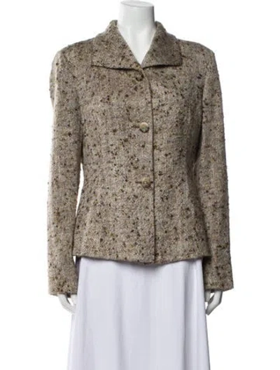 Pre-owned Agnona Wool Printed Blazer In Neutral