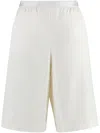 Agnona Wool Shorts In White