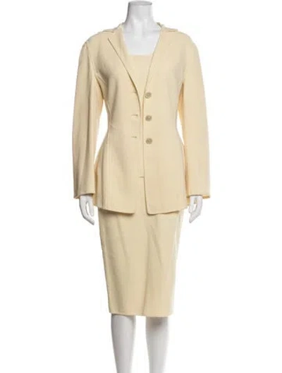 Pre-owned Agnona Wool Skirt Suit In Neutrals