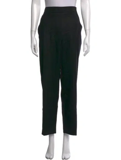 Pre-owned Agnona Wool Straight Leg Pants In Black