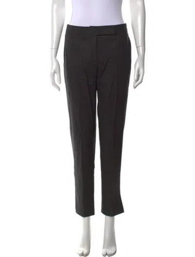 Pre-owned Agnona Wool Straight Leg Pants In Gray
