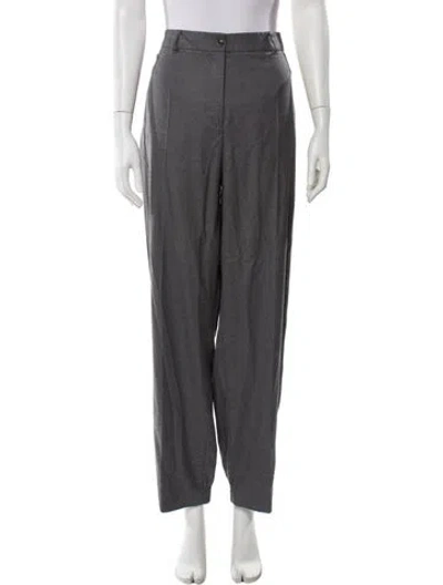 Pre-owned Agnona Wool Straight Leg Pants W/ Tags In Gray