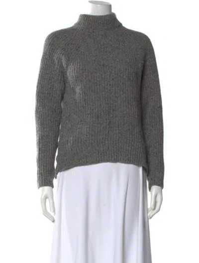 Pre-owned Agnona Wool Turtleneck Sweater In Gray
