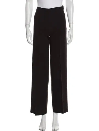 Pre-owned Agnona Wool Wide Leg Pants In Brown