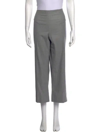 Pre-owned Agnona Wool Wide Leg Pants In Gray