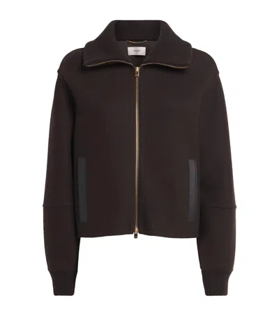 Agnona Wool-cashmere Bomber Jacket In Brown