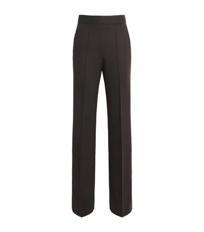 Agnona Wool-cashmere-blend New York Trousers In Black