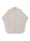 Agnona Zip-fastening Cape In Neutral