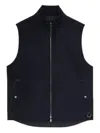 Agnona Zip-up Cashmere Gilet In Blue
