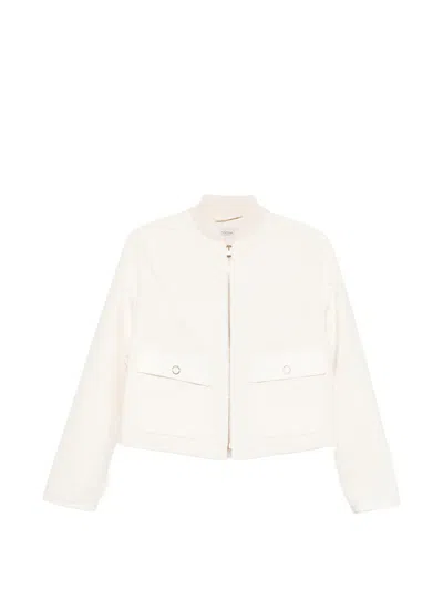 Agnona Zip-up Jacket In Green