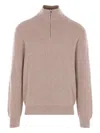 Agnona Zip-up Sweater In Purple