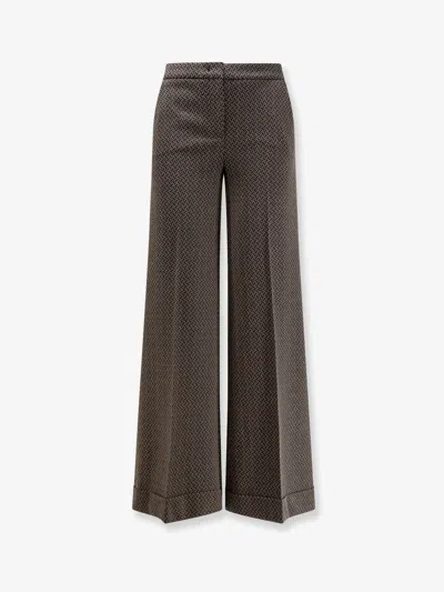 Ago & Filo Micro-pattern Trousers In Multi