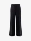 Ago & Filo Virgin Wool Blend Trousers In Black