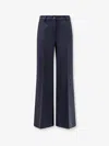Ago & Filo Virgin Wool Blend Trousers In Blue
