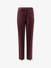 Ago & Filo Virgin Wool Blend Trousers In Red