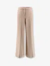 Ago & Filo Virgin Wool Blend Trousers In Sand