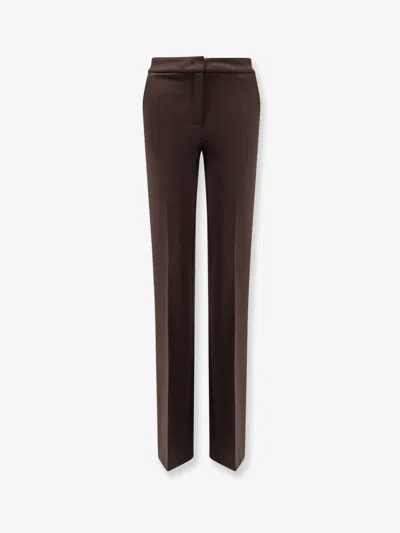 Ago & Filo Viscose Blend Trousers In Brown