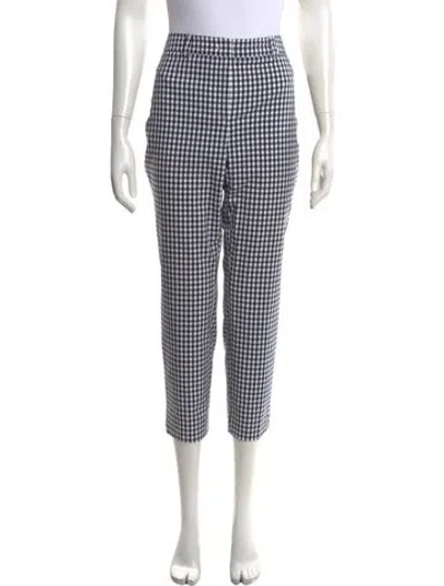 Pre-owned Ago E Filo Plaid Print Straight Leg Pants In Multicolor
