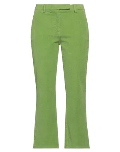 Ago E Filo Woman Pants Acid Green Size 6 Cotton, Elastane