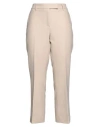 Ago E Filo Woman Pants Beige Size 10 Polyester, Virgin Wool, Elastane In Beige