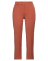 Ago E Filo Woman Pants Brown Size 8 Polyester, Wool, Elastane