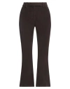Ago E Filo Woman Pants Dark Brown Size 2 Cotton, Elastane
