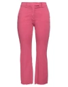 Ago E Filo Woman Pants Magenta Size 6 Cotton, Elastane In Red