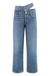 Agolde Straight-leg Jeans Featuring Cut-out Detail In Blue