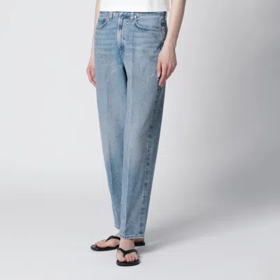 Agolde 80's Pleated Jeans In Indigo Denim In Blue