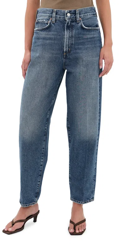 Agolde 80s High Rise Vintage Taper Jeans Selection In Blue