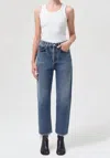 AGOLDE 90'S CROP MID-RISE LOOSE STRAIGHT JEANS IN OBLIQUE