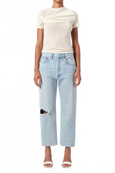 Agolde Kelly Rigid High-rise Straight-leg Jeans In Light Wash