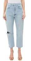 Agolde 90's Crop: Mid Rise Loose Straight Jeans Segment In Segment