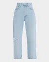 Agolde Crisscross Straight Leg Jeans In Segment