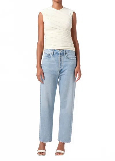 Agolde 90's Crop Mid Rise Straight Jeans In Force