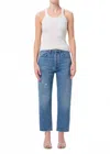 Agolde 90's Crop Mid Rise Straight Jeans In Shrine In Blue