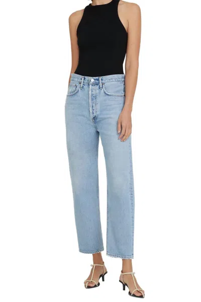 Agolde 90's Crop Pant In Replica In Blue