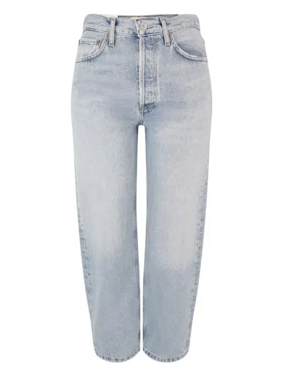 Agolde 90's Cropped Straight-leg Jeans In Blue