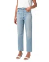 Agolde Blue 90's Pinch Waist High Rise Straight Jeans In Ripple