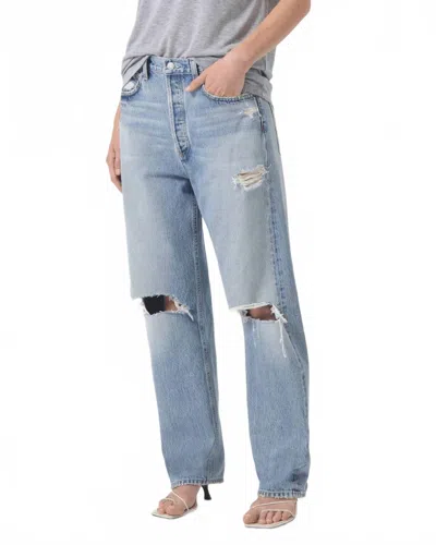 AGOLDE 90'S JEAN MID RISE LOOSE STRAIGHT IN THREADBARE