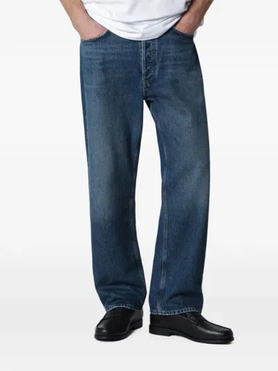 Agolde Blue Publish Jeans In Regenerated Denim Men In Neutral