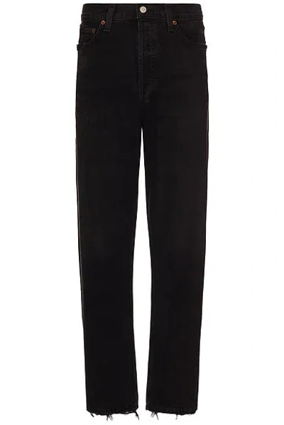 Agolde Black Jeans In Organic Denim