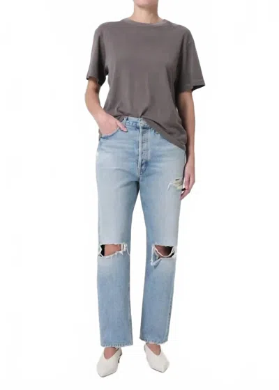 Agolde 90's Mid Rise Loose Fit Jean In Threadbare In Blue