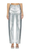 Agolde 90's Mid Rise Loose Fit Jeans In Silver
