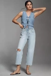 Agolde 90's Crop: Mid Rise Loose Straight Jeans Segment In Blue