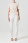 Agolde 90's Mid Rise Cropped Straight Leg Jeans In Fortune Cookie
