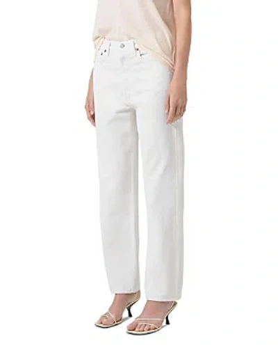 Agolde 90's Mid Rise Cropped Straight Leg Jeans In Fortune Cookie