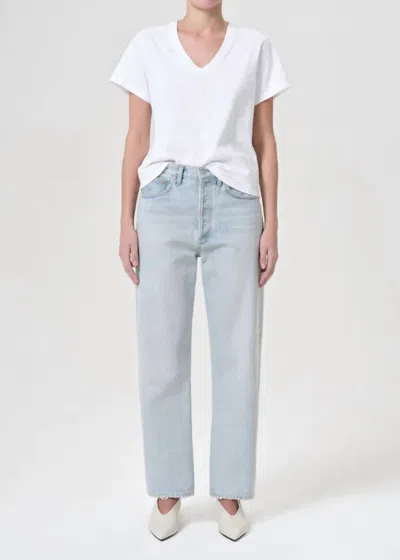 Agolde 90's Mid Rise Straight Leg Jean In Revive In White