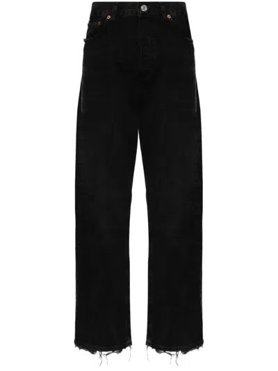 Agolde 90's Mid-rise Straight-leg Jeans In Black