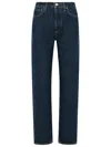 Agolde Blue Jeans With Belt Loops And Logo Patch On The Rear In Denim Woman In Blue